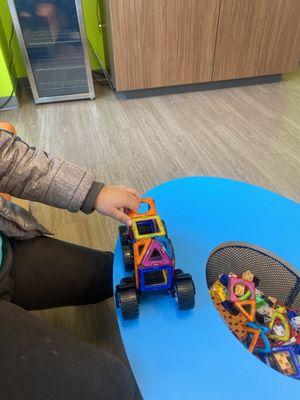 Side play area in the waiting room.