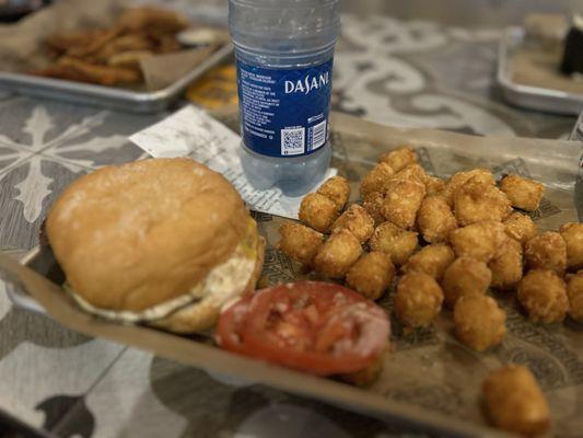 Cheeseburger and tots