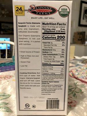 Directions & nutrition facts - VN