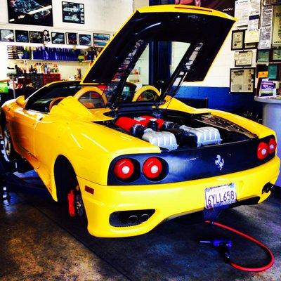 2002 Ferrari 360 tune up and brakes