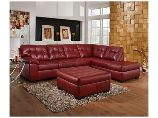 sectional $999
ottoman $279
available in red, black and natural!!