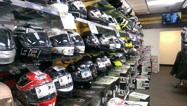 Helmets galore... lots of choices!