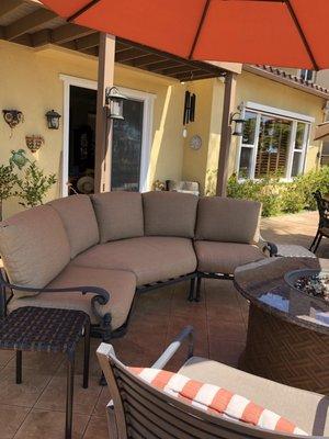 New outdoor couch cushions.