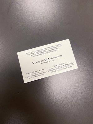 Vincent Davis Business Card