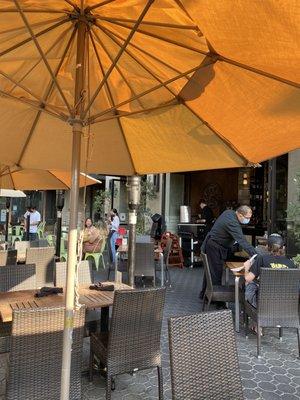 Outside Front Patio Opa! Downtown Campbell CA Authentic Greek Cuisine, Sun 9/26/21