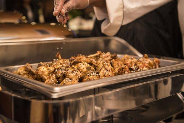 Toasted Sesame Chicken Lollipops