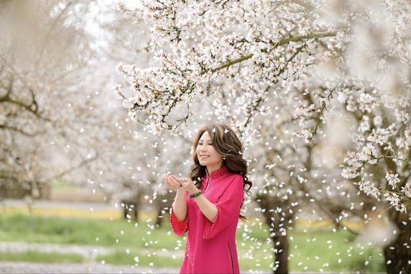 Almond blossom In Manteca