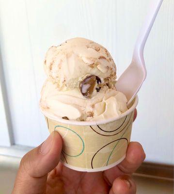 Calf Trax - Vanilla with peanut butter swirls and mini peanut butter cups.