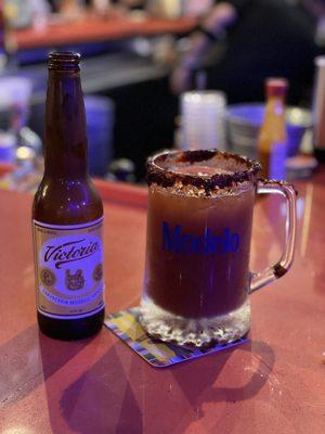 Michelada with Victoria beer