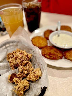 Fried Chicken Livers Fried Green Tomatoes