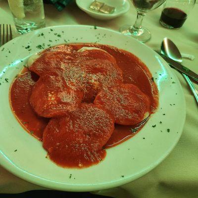 Ravioli dream. Homemade. Finished the sauce by itself with a spoon. So good.