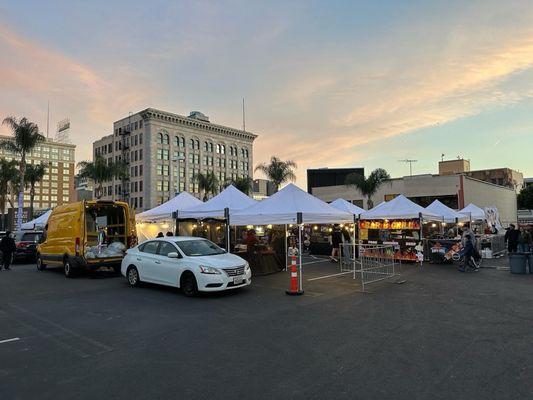 Atsiam Night Market is located in a section of this parking lot on Cahuenga.