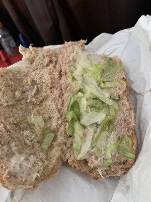 I love a bread sandwich with a tiny bit of tuna! NOT! I had find and opens of tuna.  Epic fail!