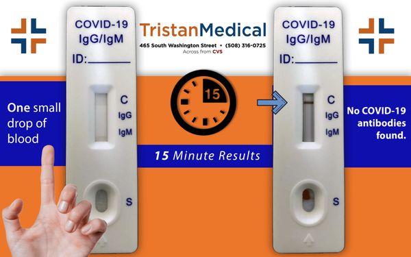 15 Minute COVID-19 Antibody Tests Are Here! Results in as little as 15 minutes. Go to https://www.tristanmedical.info/ to sign up.