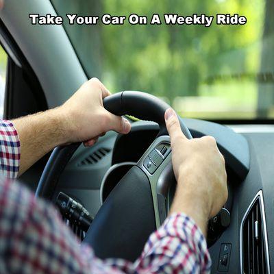 Take your care on a weekly ride.Here's Why: https://www.goamericanautocare.com/take-your-car-on-a-weekly-ride