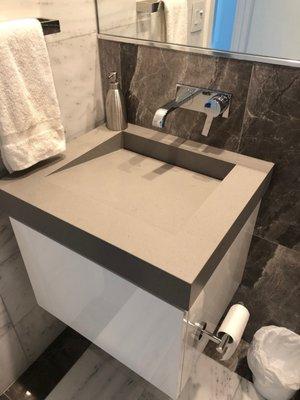 Half Bath Countertop w linear drain