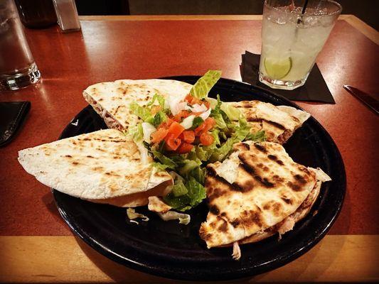 Delicious chicken quesadilla!