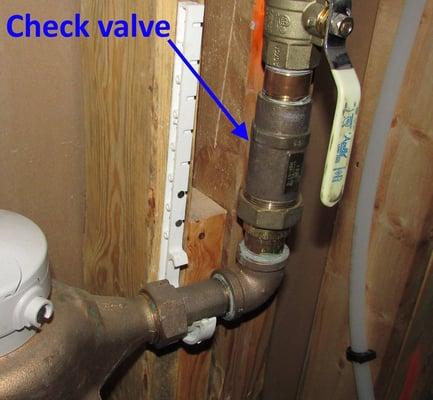 as water is heated it expands and needs to return back into the main. If a check valve is installed this wont be possible. TPRV will open.