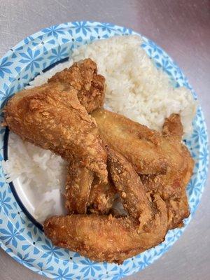 chichen wings with White Rice