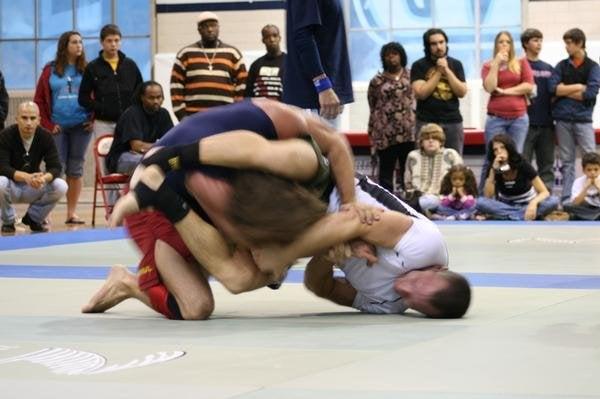 Our future instructor's father choking someone out at a BJJ competition