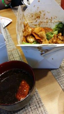 Extremely salty! Poured out a bowl of oily soy sauce from the chicken with broccoli