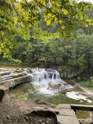 lower, smaller falls