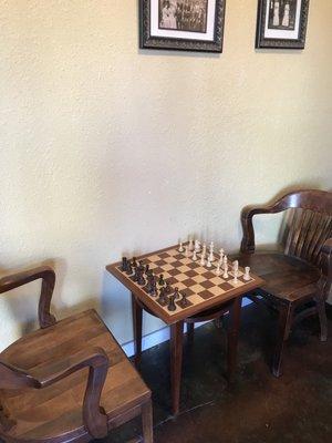 There's always a set ready for a game of chess at my office.  Whether it's clients kids playing or clients themselves.