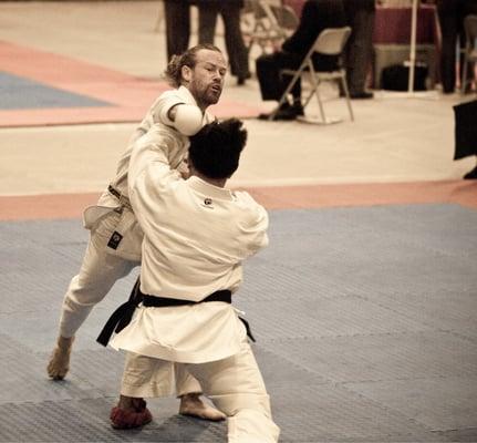 Sensei Shawn wins Gold at CSULA karate championships (Men's 18+ Black Belts)