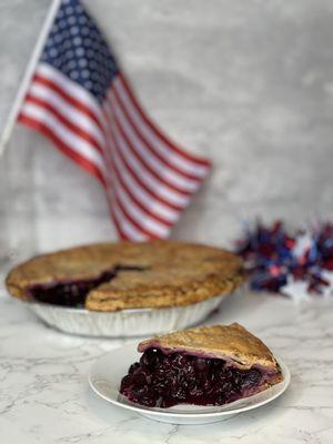 Triple berry pie for the 4th!