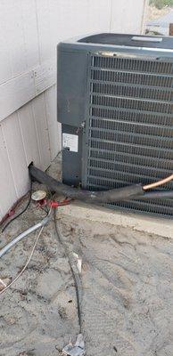 manufactured home ac unit install