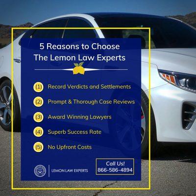 Why You Should Choose the California Lemon Law Experts!