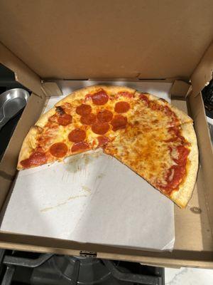 Cheese and Pepperoni Pizza