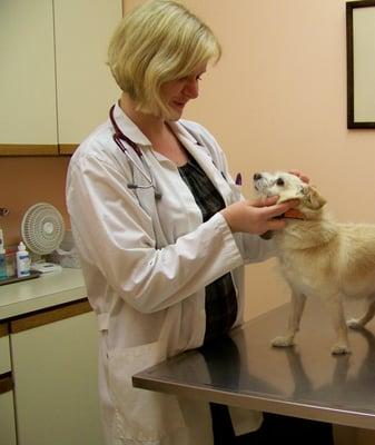 Dr Margaret Hoppe and one of our favorite "Peanut"s.