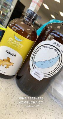 Ginger and Sencha Guayusa kombucha