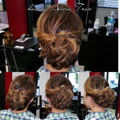 Balayage highlights with Updo