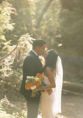 The bride bouquet is pictured in this picture