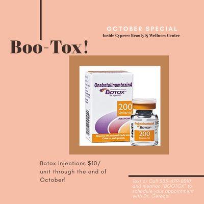 October BOO-TOX Special!