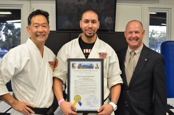 Sensei Jackson Day with the City of San Diego on 11-17-14