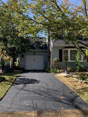 New asphalt driveway