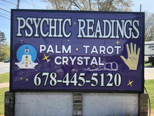 Psychic Reading Sign