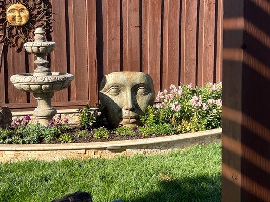 We found the perfect concrete face for our clients backyard.