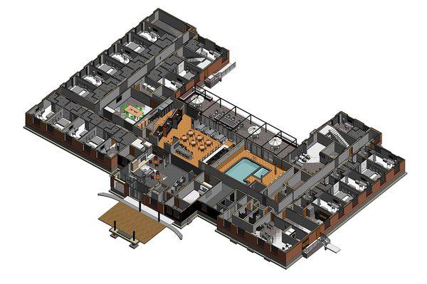 Architectural Section View BIM Modeling Services by United-BIM Inc.