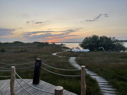 An amazing sunrise over the lagoon