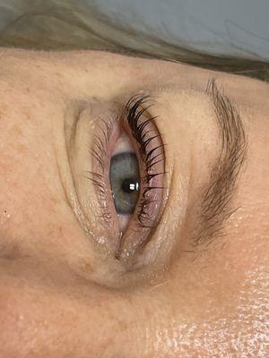 Lash lift and tint