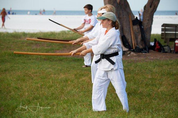 Outdoor aikido classes