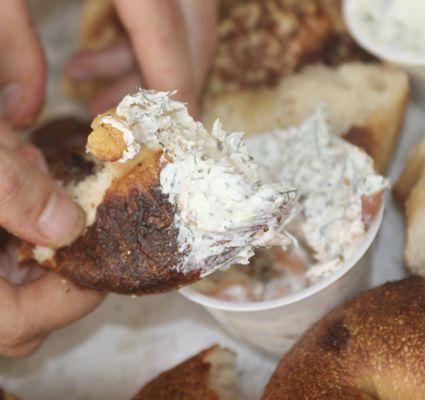 Lox Cream Cheese and a Plain Bagel