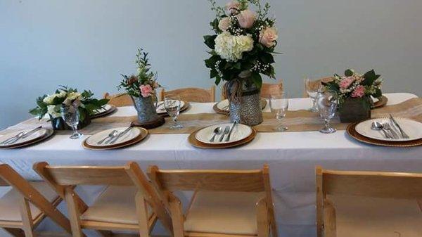 rustic table settings