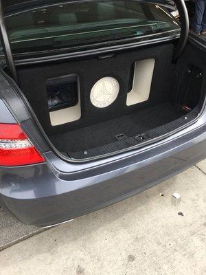 Custom enclosure on Mercedes Benz