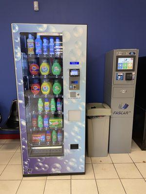 Our laundry products vending machine and loyalty card kiosk