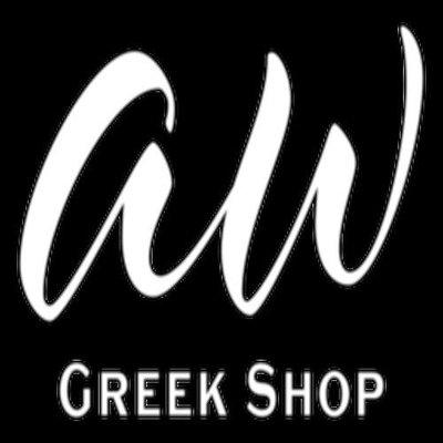 a and w greek shop logo